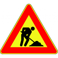 Segnale lavori in corso, segnaletica temporanea fig. 383